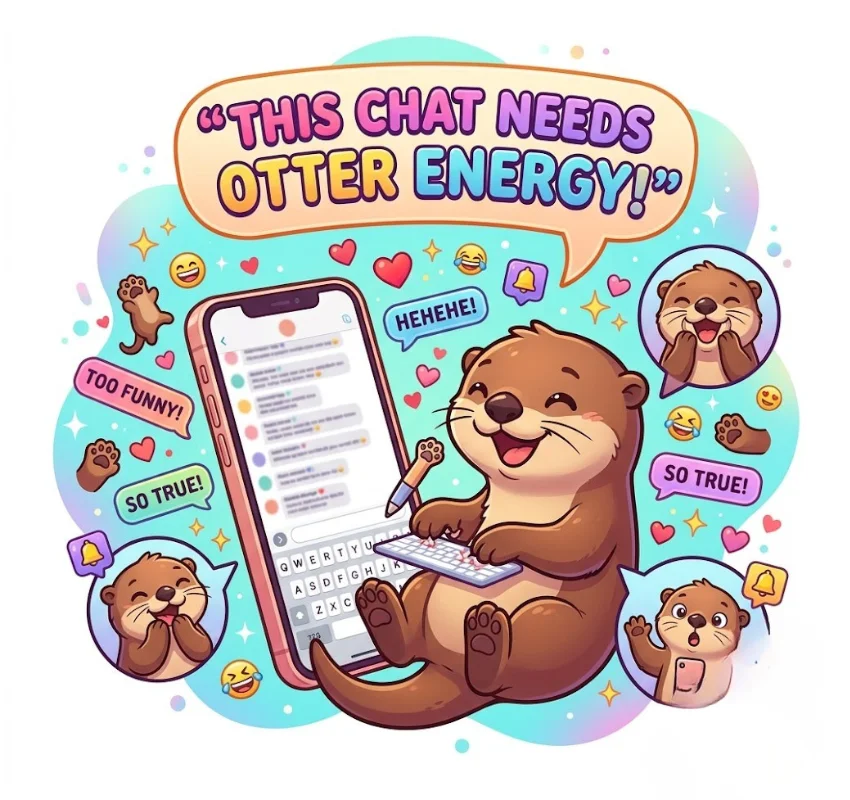 Otter Puns for Group Chats and Texts