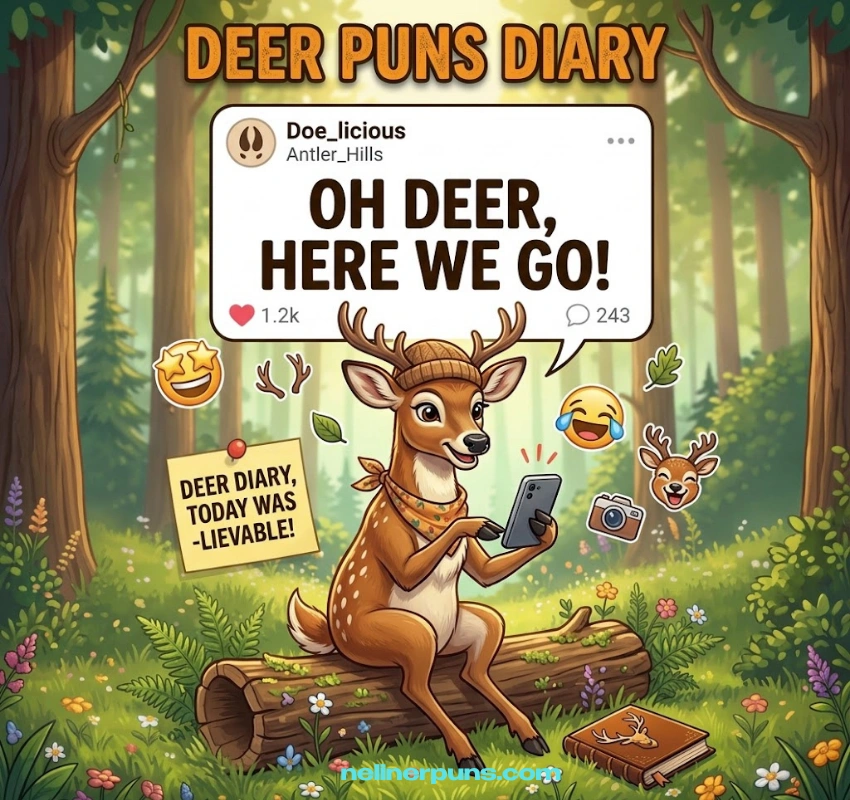 Short & Clever Deer Puns for Captions and Texts