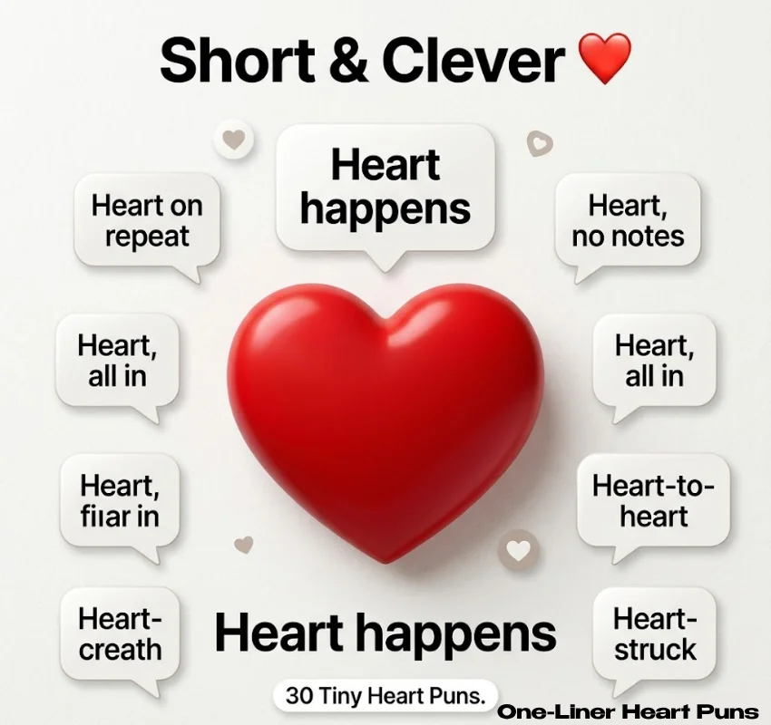 Short & Clever One-Liner Heart Puns