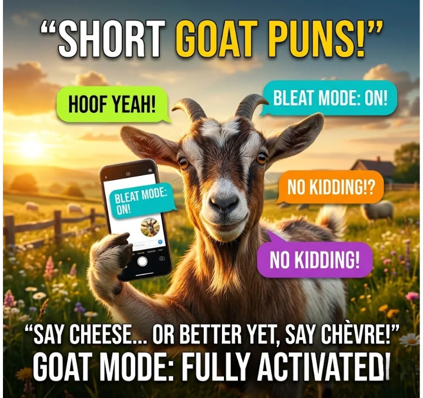 Short Goat Puns for Texts and Bios