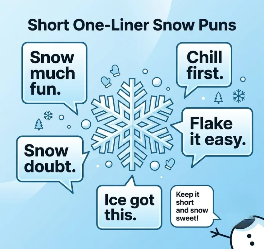 Short One-Liner Snow Puns