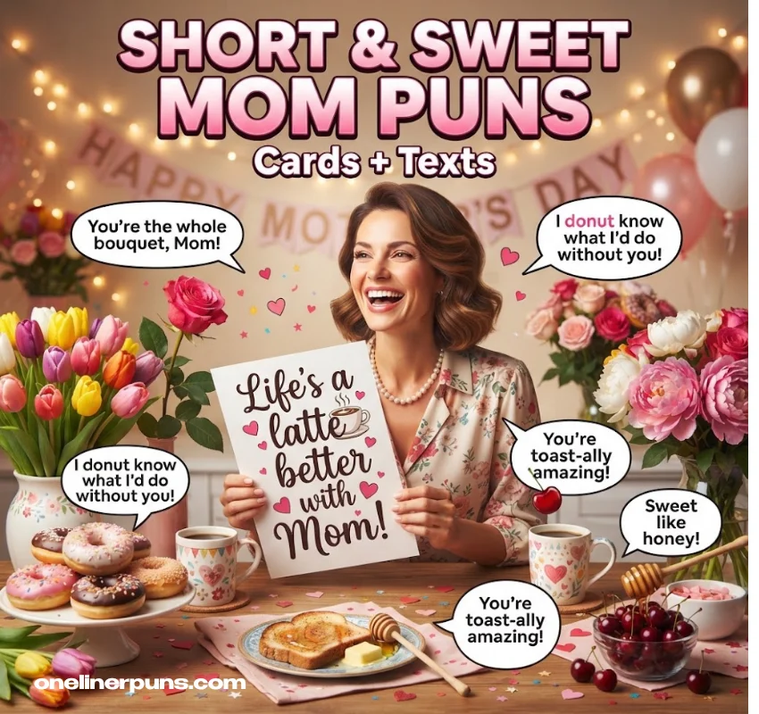 Short & Sweet One-Liner Mother's Day Puns for Cards and Texts