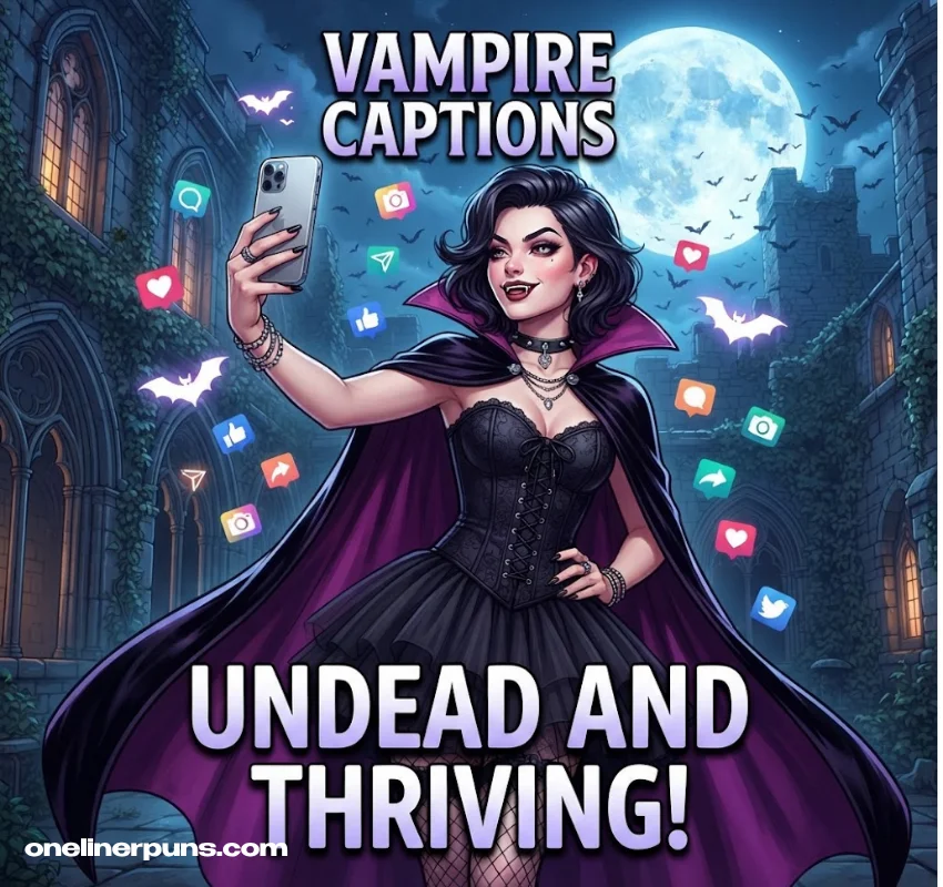 Short Vampire Captions for Social Media