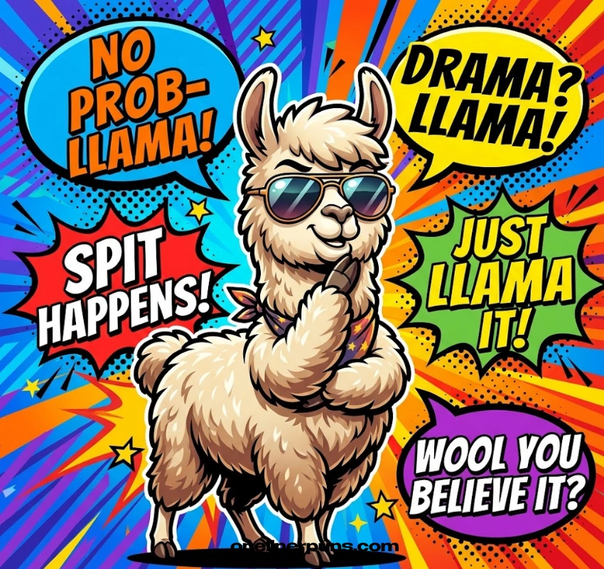 Short and snappy llama puns, five words or less: