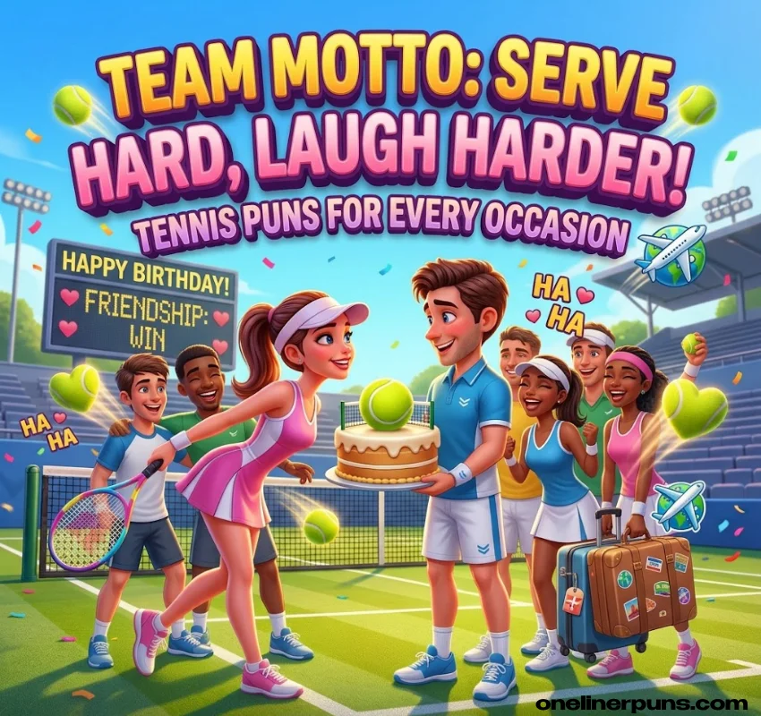 Tennis One-Liners for Birthdays, Teams, and Travel