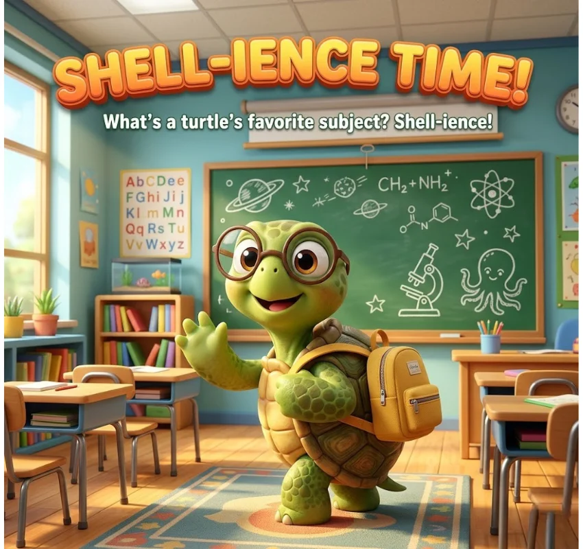 Turtle Puns for Kids and Classrooms