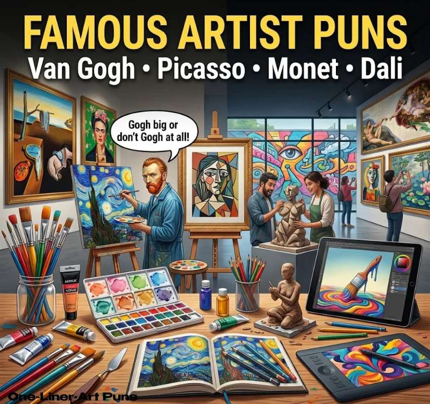 Van Gogh and Famous Artist One-Liner Puns
