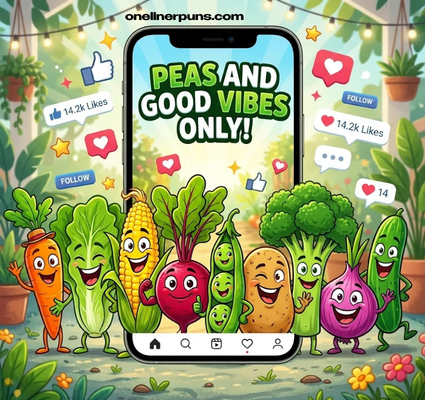 Vegetable Puns One-Liners for Instagram and Social Media