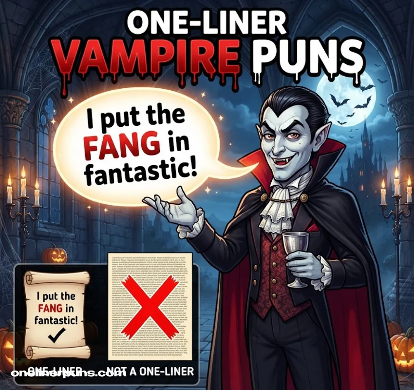What Are One-Liner Vampire Puns?