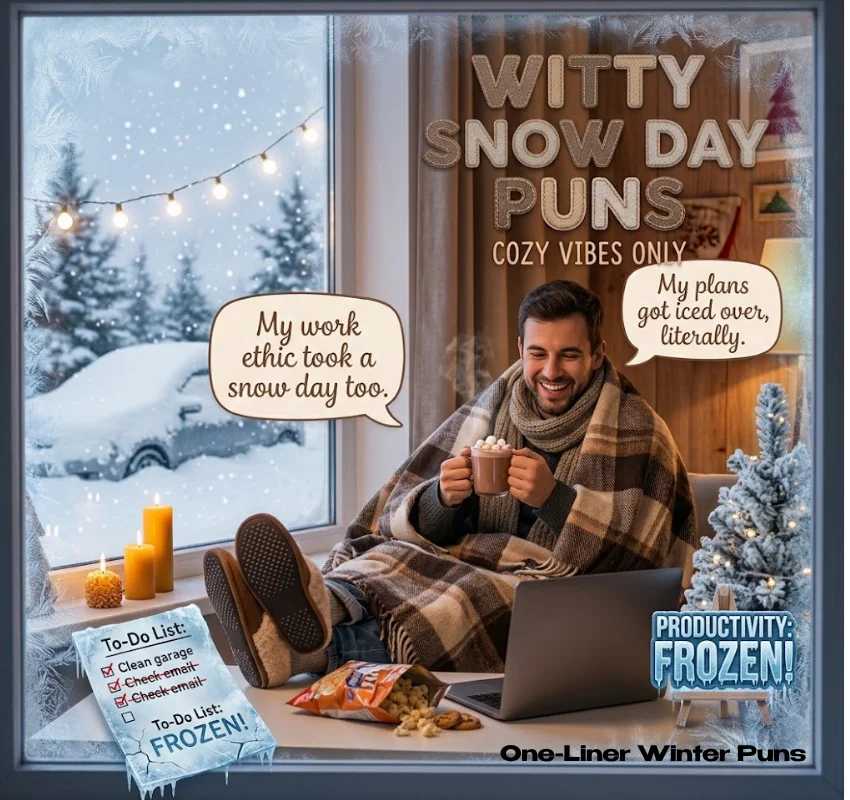Witty One-Liner Winter Puns for Snow Days