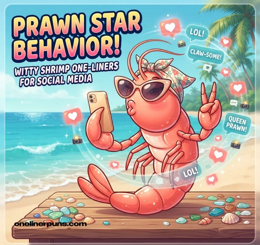Witty Shrimp One-Liners for Social Media