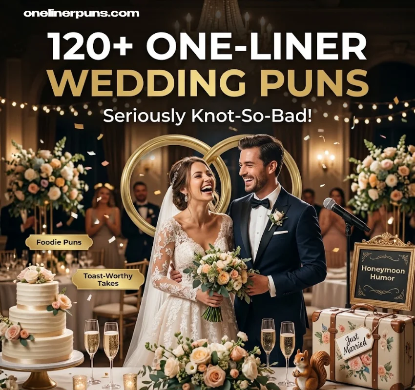 120+ One-Liner Wedding Puns That Are Seriously Knot-So-Bad