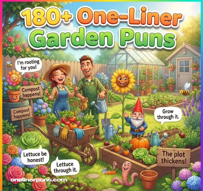 180+ One-Liner Garden Puns That Are Absolutely Hilarious 🌱