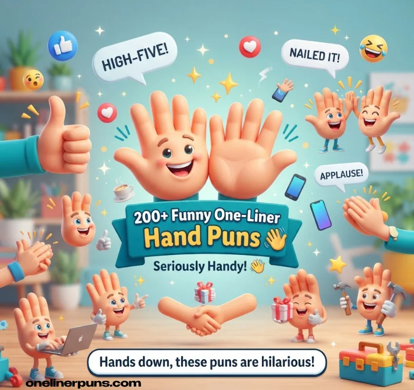 200+ Funny One-Liner Hand Puns That Are Seriously Handy 🤚