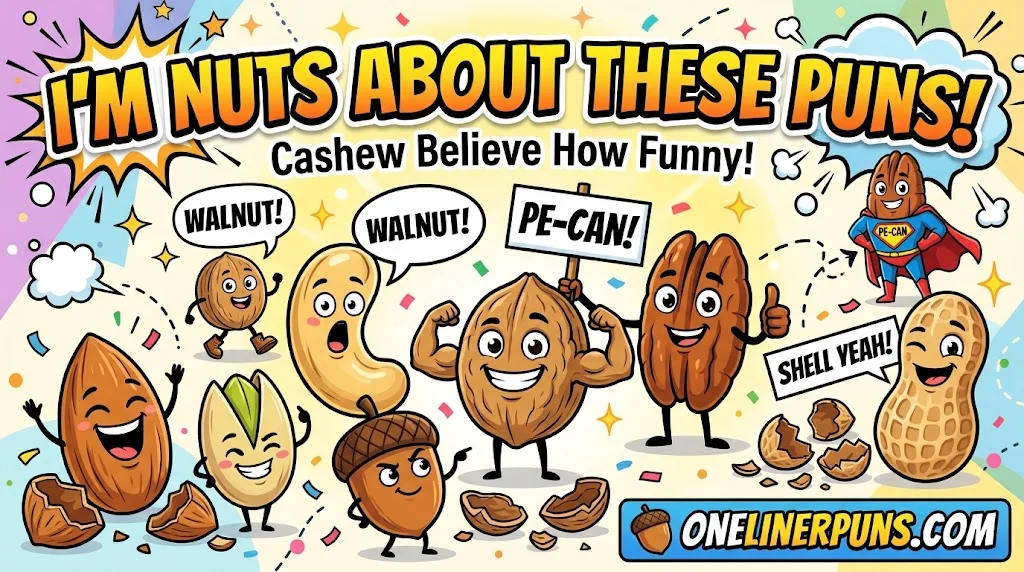 200+ Hilarious One-Liner Nut Puns That Are Absolutely Nuts 🥜