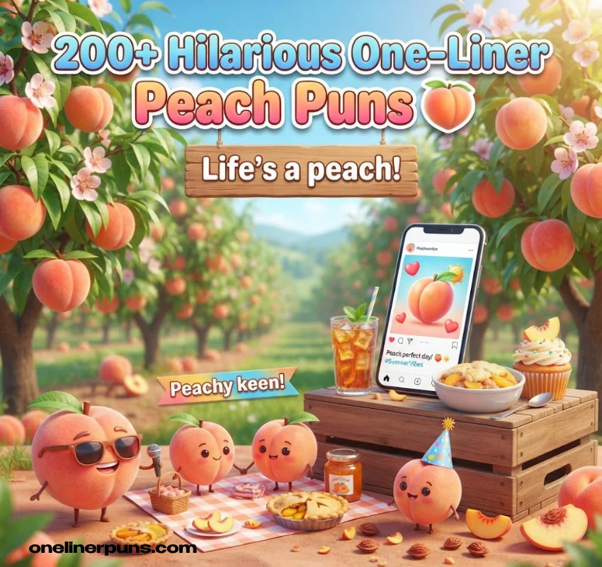 200+ Hilarious One-Liner Peach Puns That Are Peachy Keen 🍑