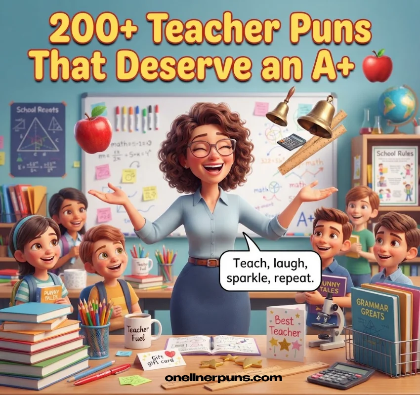 200+ Hilarious One-Liner Teacher Puns That Deserve an A+ 🍎