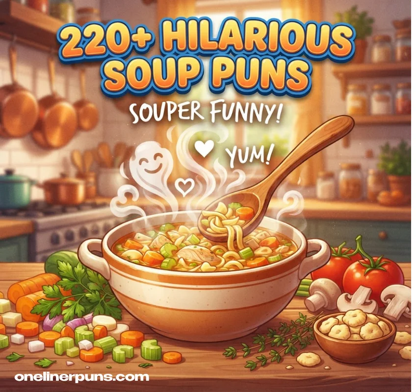 220+ Hilarious One-Liner Soup Puns That Will Warm Your Heart 🍲