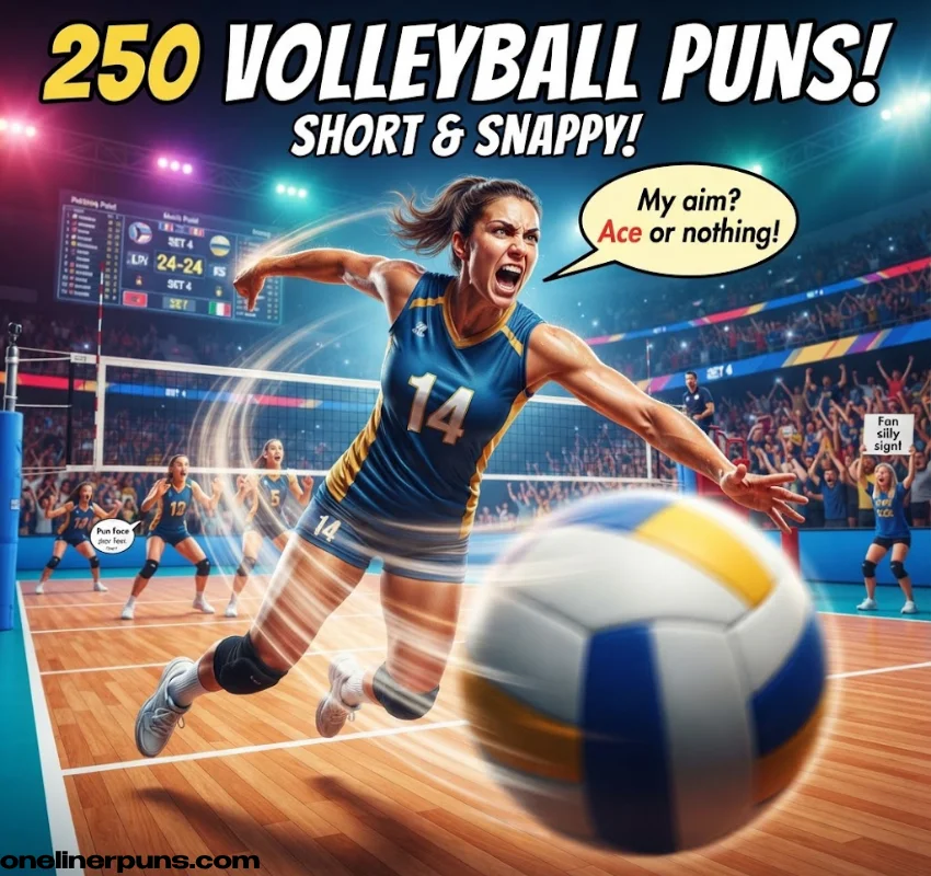 250 One-Liner Volleyball Puns, Jokes & Captions
