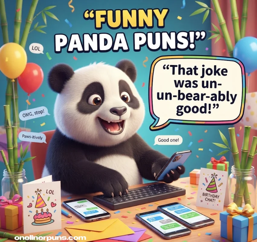 40 Funny One-Liner Panda Puns for Texts and Cards