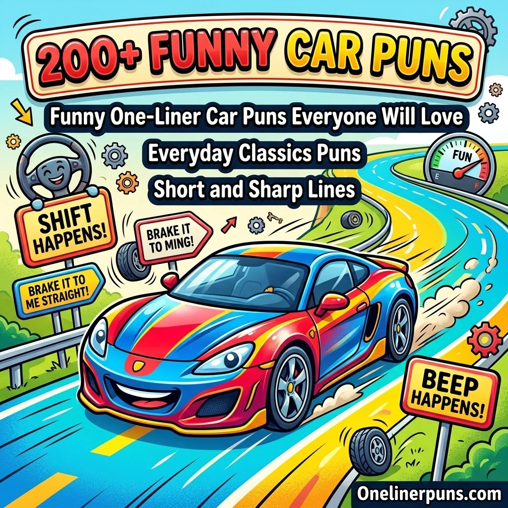 570+ One-Liner Car Puns That Will Drive You Crazy With Laughter