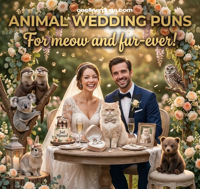 Animal-Themed Wedding Puns