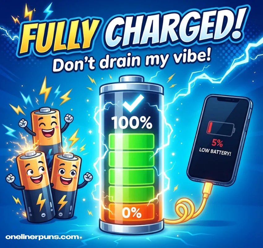 Battery and Charge One-Liners electricity puns