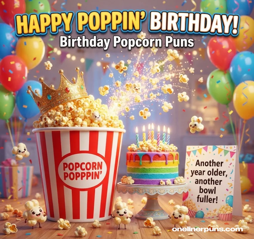 Birthday Popcorn Puns