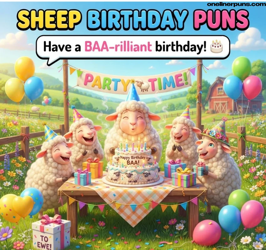 Birthday sheep puns