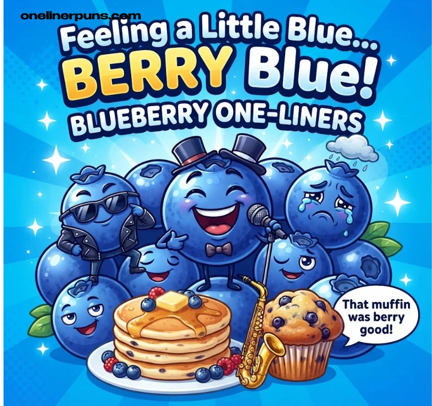 Blueberry one-liners love wordplay