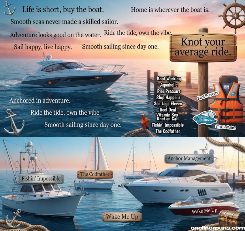 Boat Sayings, Slogans, and Funny Boat Names