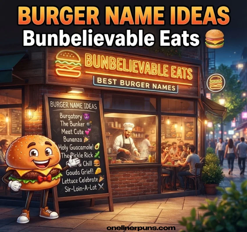 Burger Puns for Restaurant and Menu Names
