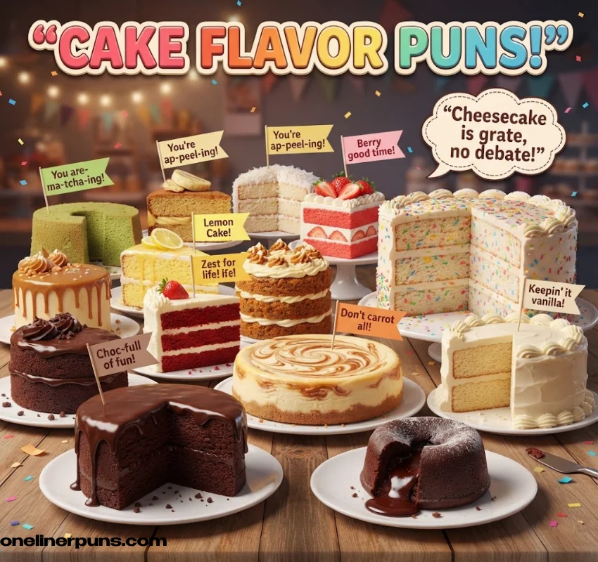 Cake Flavor Puns