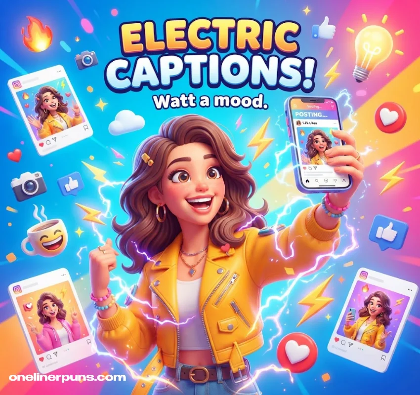 Caption-Ready One-Liners Electricity for Social Media