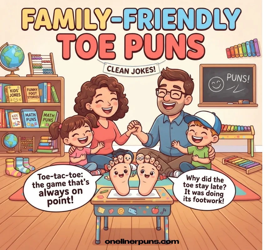 Clean & Family-Friendly Toe Puns One-Liners
