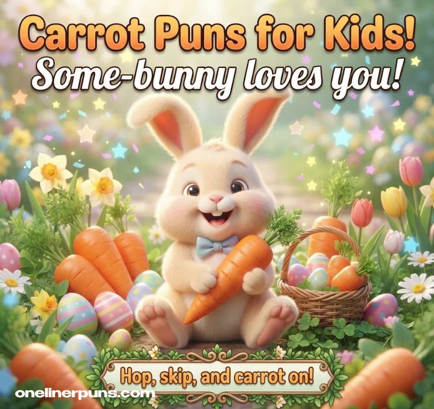 Clean One-Liner Carrot Puns for Kids and Easter
