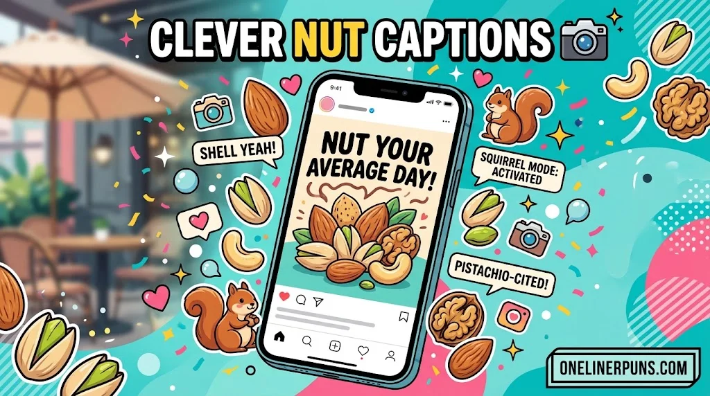 Clever Nut Puns for Captions and Instagram