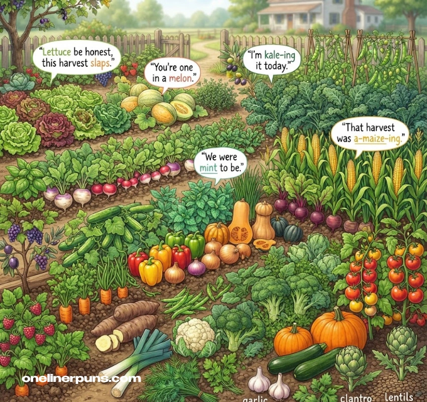 Clever Vegetable and Herb Garden Puns