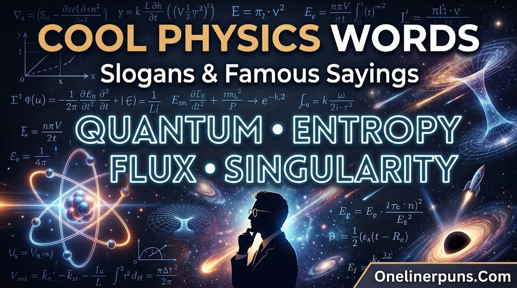 Cool Physics Words, Famous Sayings and Slogans About Physics