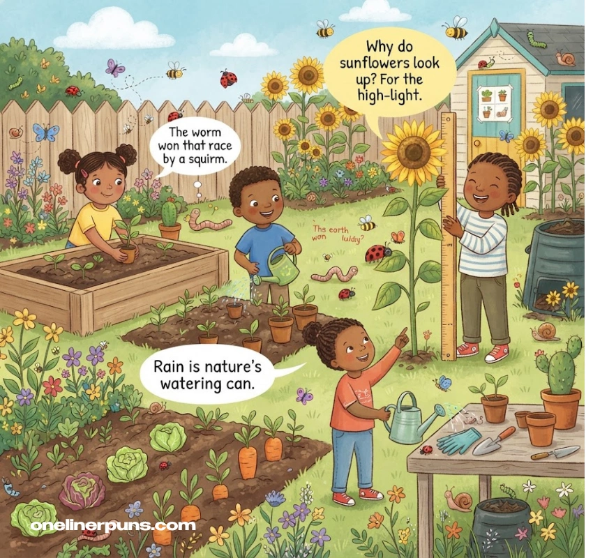Cute Garden Puns for Kids and Beginner Gardeners