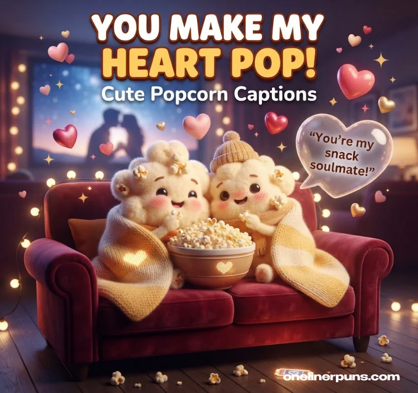 Cute Popcorn Puns for Captions