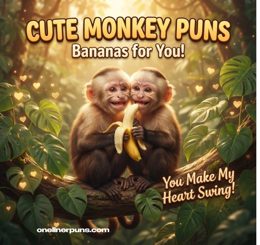 Cute, Romantic, and Friendship Monkey One-Liners