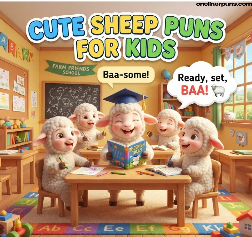 Cute Sheep Puns for Kids