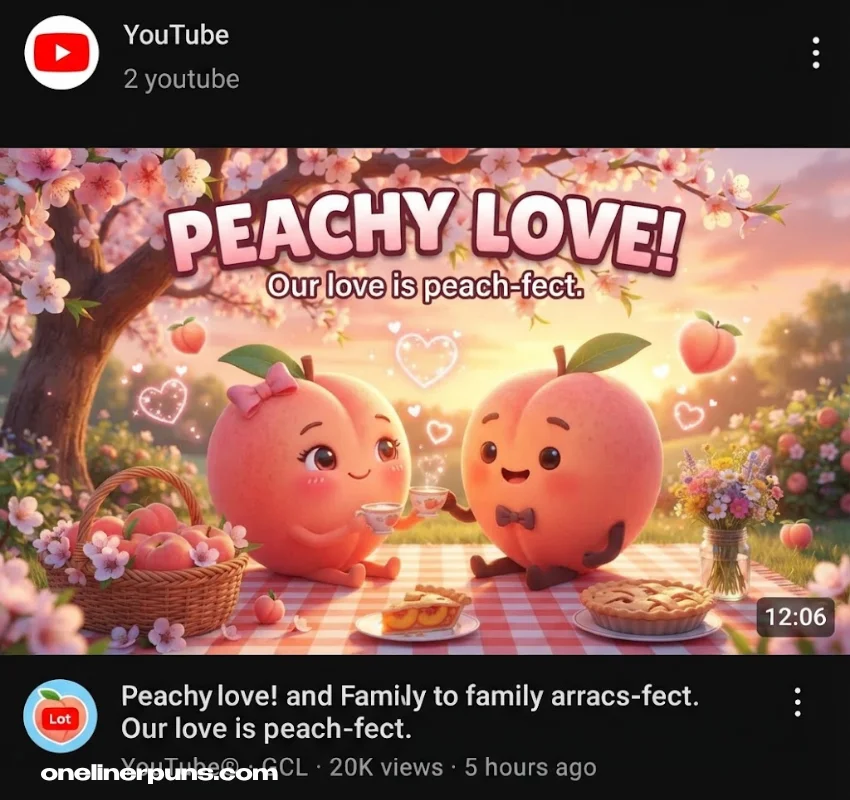 Cute and Flirty Peach Puns for Love