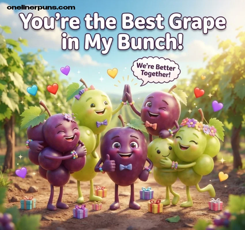 Cute and Friendship Grape Puns