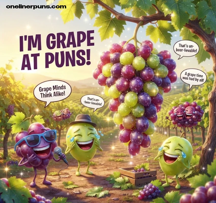 Funny One-Liner Grape Puns