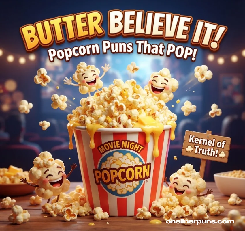 Funny One-Liner Popcorn Puns