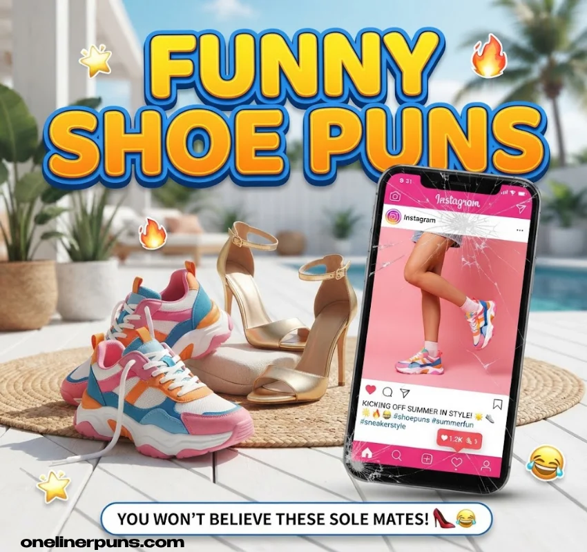 Funny One-Liner Shoe Puns for Instagram Captions & Everyday Life