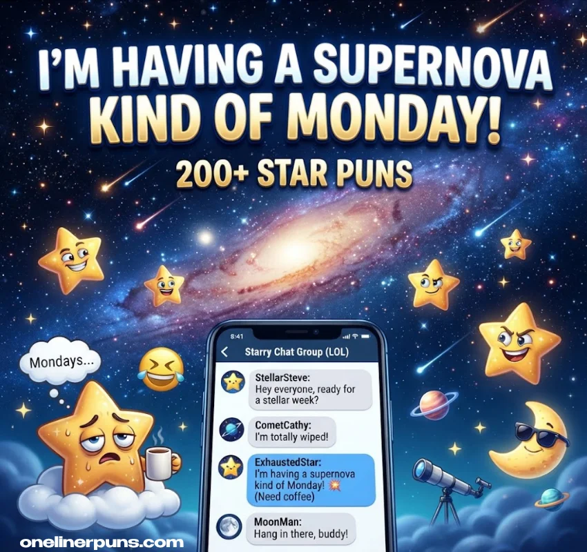Funny One-Liner Star Puns for Captions and Group Chats