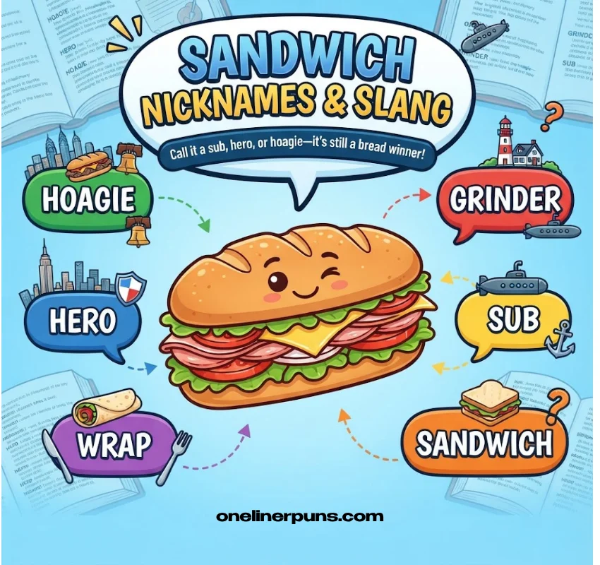 Funny Sandwich Nicknames, Slogans & Slang